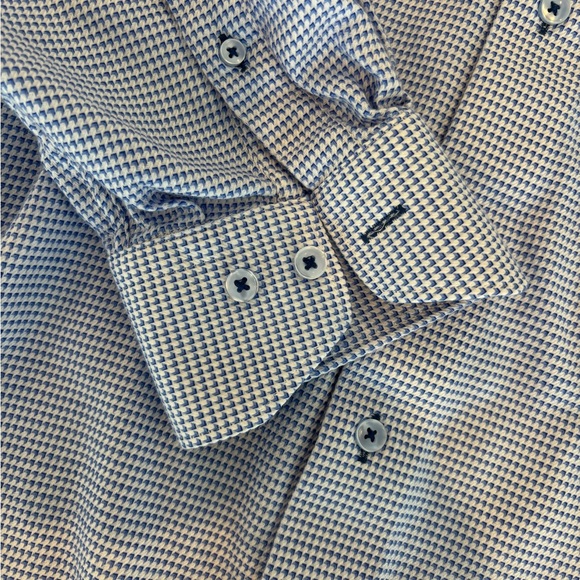 Lorenzo Uomo Light Blue Patterned Dress Shirt - Picture 3 of 3